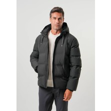 Pique JORDAN ERKEK MONT Kapüşonlu Su İtici Rüzgar Geçirmez Reflektör Detaylı  Erkek Mont