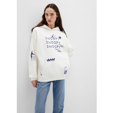 Mavi Snoopy Baskılı Ekru Sweatshirt 1S10470-80194