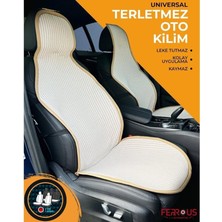 Misda Store Koltuk Koruyucu Kılıf Terletmez Kilim Seti 2 Ön+1 Arka 3lü Set Universal Bej