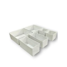Room 6'lı Beyaz Çekmece Içi Düzenleyici Organizer Set - Çok Amaçlı Dolap Içi Kutu Seti