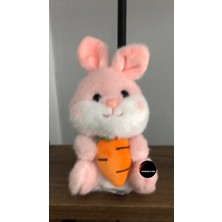Top Rock Store Sevimli Havuçlu Tavşan Peluş Oyuncak Anahtarlık Hediyelik Uyku Arkadaşı 15 cm
