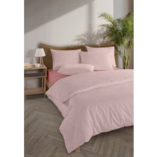 Monolisse Striped %100 Pamuk Ranforce Yezra Kırmızı Ipliği Boyalı Nevresim Takımı Tek Kişilik - 160X220 cm