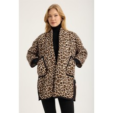 Home Store Leopar Sırtı Yıldız Varklı Ceket