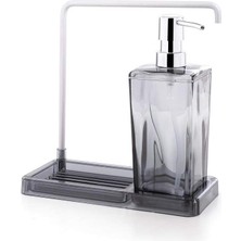 Luna Mutfak Sıvı Sabunluk, Şeffaf Siyah