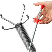 Misda Store Tıkanıklık Açma Makinesi Gider Borusu Açma Temizleme Çubuğu Aparatı Mutfak Banya Drenaj Duş Tuvalet Kanalizasyon 90CM