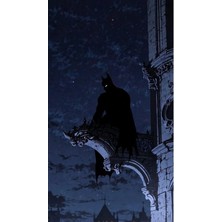 Aydın Garage Batman Kapı Direk Kaplama Folyosu Baskılı Sticker Sağ-Sol 2 Adet 22*50 cm