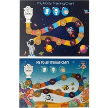 Misda Store Adet Mıknatıslı Tuvalet Eğitimi Panosu 21X30 cm - 12 Çiş ve 8kaka Magnetli - Denizaltı Temalı