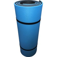 Misda Store Pratik Kullanım 10 mm Pilates Minderi Yoga Matı 180X60 cm Mavi