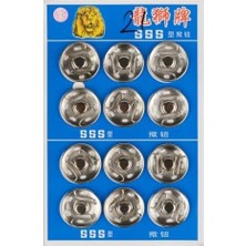 Marifetlerim - Gümüş Çıt Çıt Düğme 20 mm 6 Adet