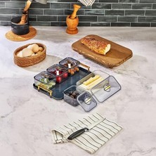 Tepsili Lüx 5 Bölmeli 6 Parça Kahvaltılık Seti, Şık ve Fonksiyonel Akrilik Tepsili Lüks 5 Bölmeli Kahvaltılık Seti - Kahvaltı Keyfinizi Artırın!