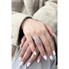 Oya Silver Flamme Modern Tasarım Gümüş Kadın Yüzük