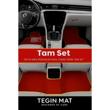 Tegin Mat Designer Of Cars Audi A7 2018-2025 Aracınıza Özel Eva Paspas Kırmızı Sarı | Kaymaz ve Yıkanabilir Taraftar Oto Paspas