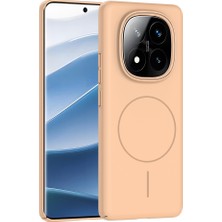 Zore Redmi Note 14 Pro 4g Kılıf Magsafe Şarj Özellikli Mrsa Ruby Sert Kapak - Desert Titanyum