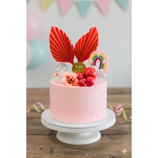 Pastry Planet Pasta Üstü Yelpaze, Gökkuşağı, Kelebek Süs Seti