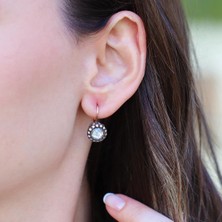 Necati Gün Elmas Montür Taşlı Rose Gold Gümüş Küpe