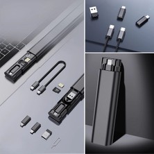 Ronanna Cep Tipi 60W Bas Aç Type-C,iphone Şarj,micro USB Hızlı Şarj Data Kablo Seti