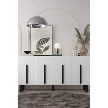 Demonte Decor 8195KB150-128DD Konsol, Tvünitesi Beyaz-Siyah