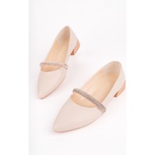 Bulutmod BA04595 Ten G Kadın Geniş Taşlı Günlük Büyük Numara Babet - 41