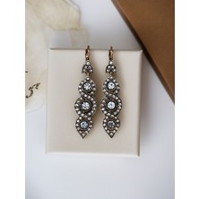 Fayra Accessories Kristal Taşlı Elmas Montür Sarmal Küpe