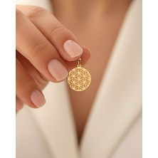 İndigo Takı Yaşam Çiçeği 14 Ayar Altın Kolye Ucu