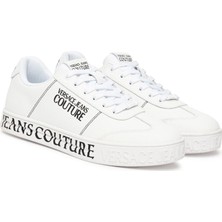 Versace Erkek Fondo Court 88 Dis. Sk6 Tabanı Yazı Logolu Sneaker - Beyaz