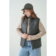 D1fference İçi Astarlı Cepli  Jel Elyaflı Su ve Rügar Geçirmez Kadın Şişme Yelek