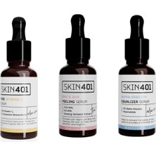 SKIN401 Canlandırıcı, Koyu Lekelerde Etkili, Renk Tonu Eşitlemeye Yardımcı Serum Seti