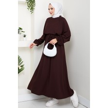 İlkimay.com Evsan Tunik Etek Oysho Ikili Takım 1650 - Kahve