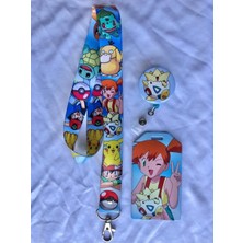 Hediyebum Pokemon Boyun Askısı Yoyo ve Yan Kartlık Set