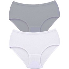 MELENERS 2 Adet Tutku Kadın Yüksek Bel Bato Kalın Lastik Külot S10