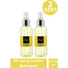 Eti Sprey Limon Kolonyası Pet 150 ml 2 Adet
