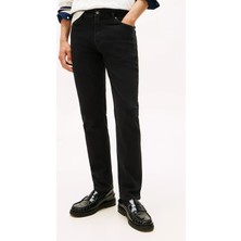 Tommy Hilfiger Erkek Denton Düz Kesim Jean Pantolon - Siyah