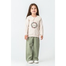 Kinderos Garden Nakışlı Kız Çocuk 2\'li Takım - 26K 6335
