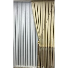 Nish Perde Bej Viyana Pano Fon Perde Tek Kanat Aksesuar Hariç