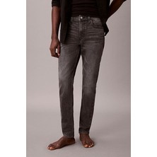 Calvin Klein Erkek Slim Taper Hearst Dar Paça Jean Pantolon - Gri