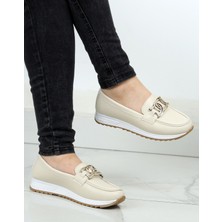 Asl Shoes Store Ortopedik Tabanlı Kadın Cilt Tokalı Rahat Hafif Günlük Casual Ayakkabı