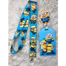 Hediyebum Minyonlar Boyun Askı Ipi Yoyo ve Kartlık Set