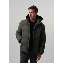 Pique JORDAN ERKEK MONT Kapüşonlu Su İtici Rüzgar Geçirmez Reflektör Detaylı  Erkek Mont