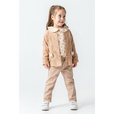 Kinderos Fiyonk Cep Detaylı Kız Çocuk 3\'lü Takım - 26K 4497