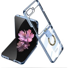 Zore Galaxy Z Flip 6 Kılıf Nxxa Yüzüklü Kıpta Kapak-Mavi