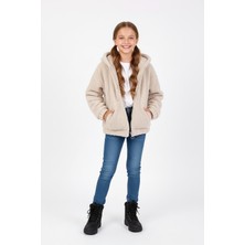 Kinderos Kapüşonlu Kız Çocuk Pelüş Mont - 26K 6309