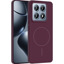 Zore 14T Pro Kılıf Magsafe Şarj Özellikli Mrsa Ruby Sert Kapak - Mürdüm