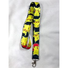 Hediyebum Pokemon Pikachu Halleri Siyah Boyun Askısı