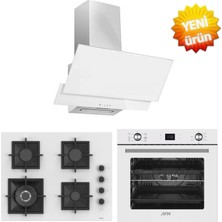 Ferre ve Afm Tech Markalı / Woko Beyaz  Ankastre Set (SC406-WFA Wok  +FM3301 +  FM7701)