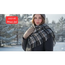 Sedef 1012 Puff Kalın Ekose Omuz Şalı
