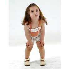 Kidaxi Müslin Çiçek Desenli Salopet 3-6/6-9/9-12/18-24AY