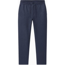 CGA Erkek Lacivert Kırçıllı Beli Lastikli Pantolon