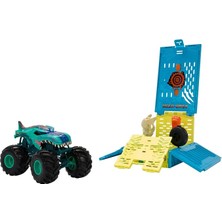 Wheels Monster Trucks 1:24 Mega Wrex'in Çarpışma Kafesi, 3 Yaş ve Üzeri, HNC29