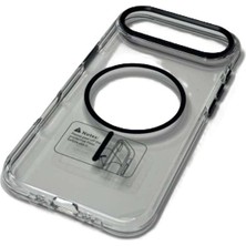 iPhone 17 Air Magsafe Destekli Krom Çerçeveli Şeffaf Sert Koruma Kılıf - Loop