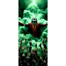 Aydın Garage Joker Kapı Direk Kaplama Folyosu Baskılı Sticker Sağ-Sol 2 Adet 22*50 cm